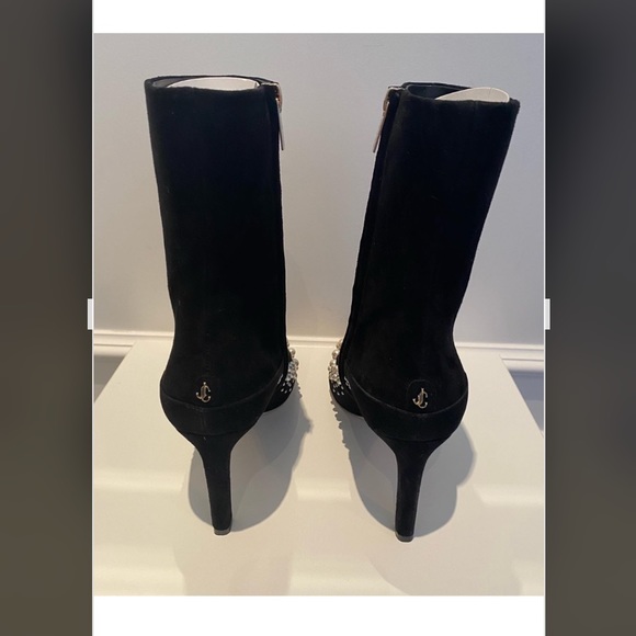 Brand new JIMMY CHOO Mavie 85 Suede Ankle Boots with Pearls - Picture 5 of 11